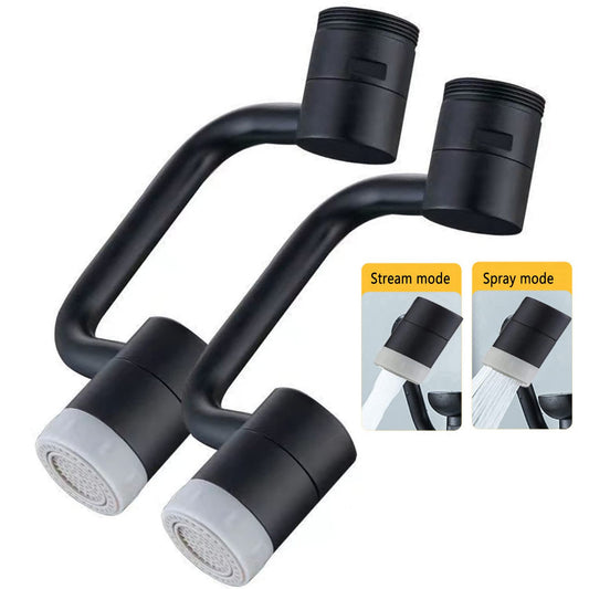 2 Packs Matte Black Rotating Faucet Extender Aerator (2 Count)