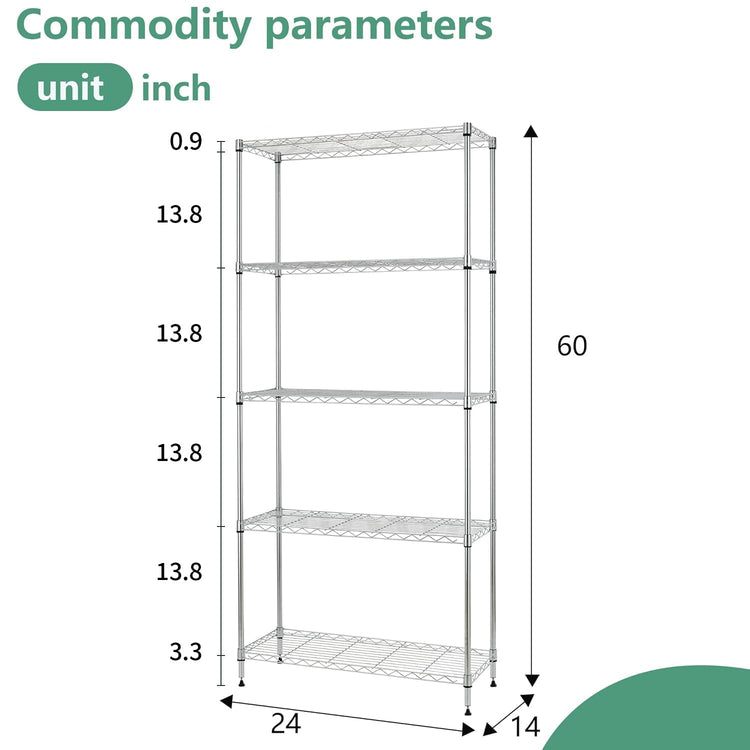 5 Tier Wire Shelf