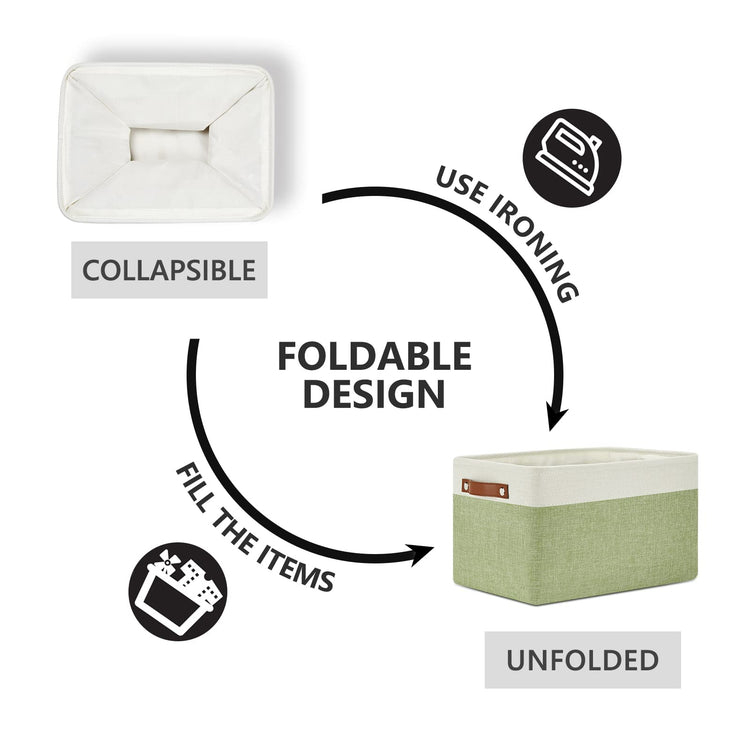 Fabric Storage Bins for Laundry (3 Count)