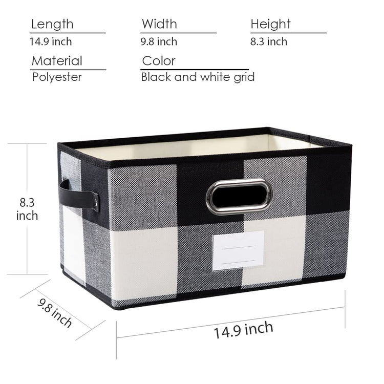 Large Collapsible Storage Baskets for Closet [3 (3 Count)