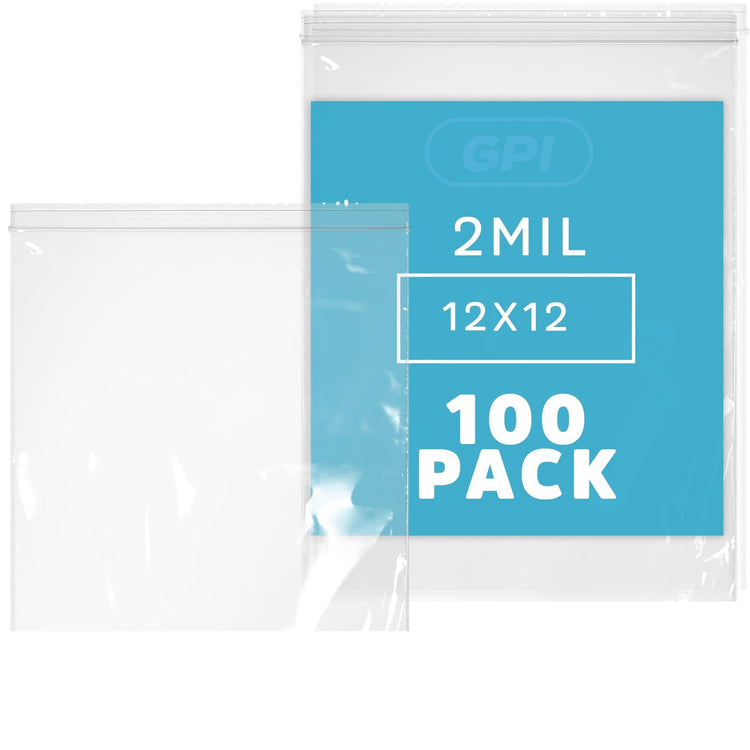 GPI 12" x 12" Zip Bags (100 Count)