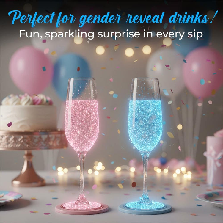 Boy Gender Reveal Decorations Edible Glitter for Drinks