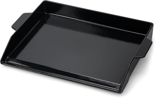 Onlyfire Universal Enamelled Cast Iron Cooking Griddle, Nonstick Coating Griddle Flat Top Grill Plate with Extra High Sidewalls for All Gas Grills and Range Oven, 18.5" x 14" - Nestoria
