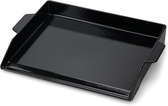 Onlyfire Universal Enamelled Cast Iron Cooking Griddle, Nonstick Coating Griddle Flat Top Grill Plate with Extra High Sidewalls for All Gas Grills and Range Oven, 18.5" x 14" - Nestoria