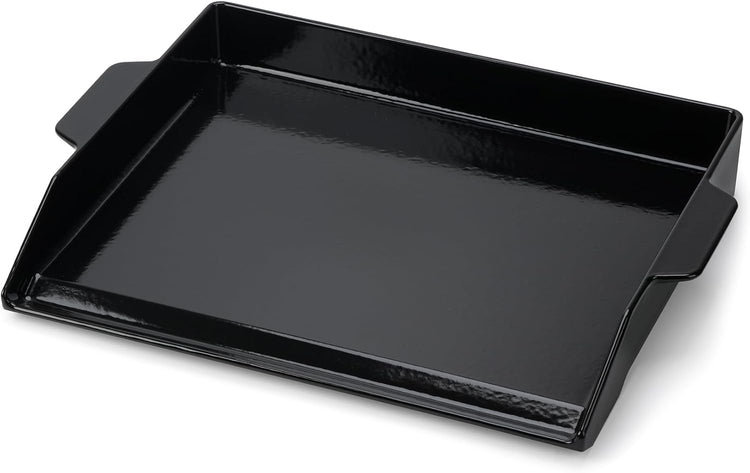 Onlyfire Universal Enamelled Cast Iron Cooking Griddle, Nonstick Coating Griddle Flat Top Grill Plate with Extra High Sidewalls for All Gas Grills and Range Oven, 18.5" x 14" - Nestoria