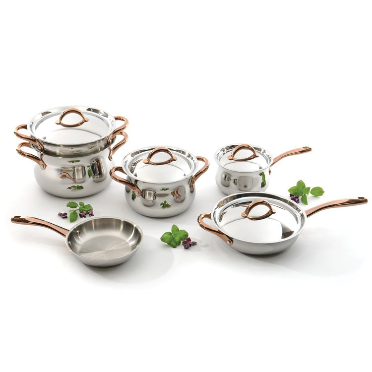 11 Piece Ouro Stainless Steel Cookware Set