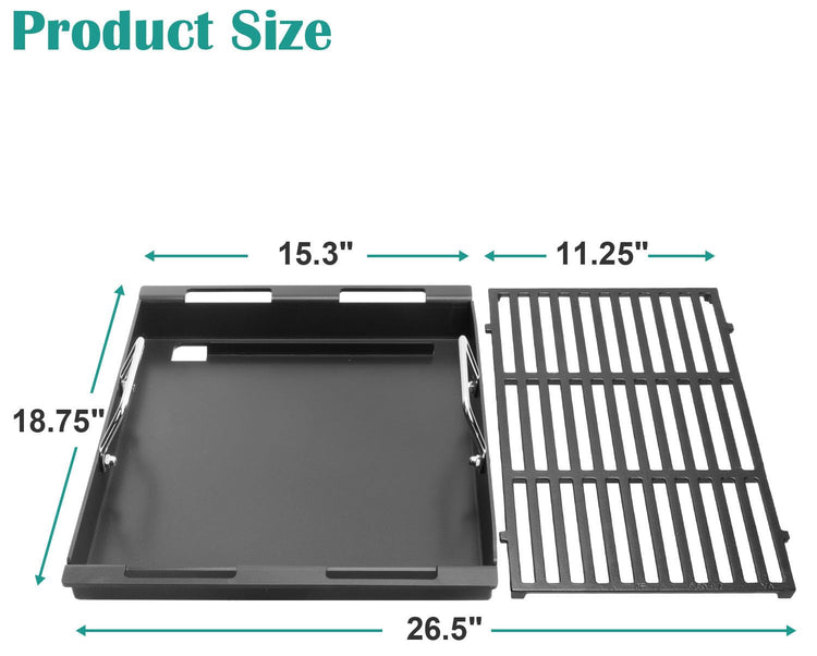 Griddle Inserts & Grate for Weber Genesis II 300 Series Grills