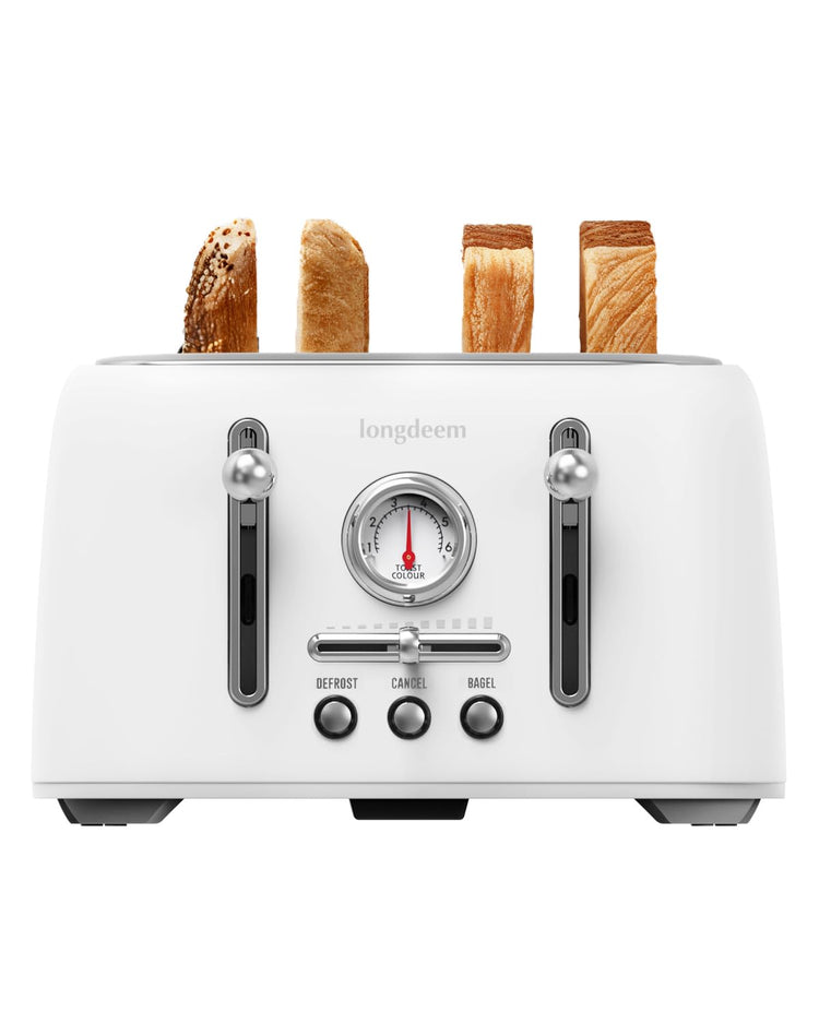 4 Slice Stainless Steel Toaster with 1.6" Wide Slots
