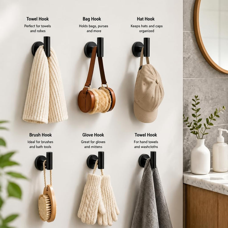 Magnetic Hooks Coat Magnet Hooks for Hanging (2 Count)