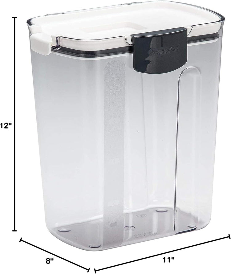 Progressive ProKeeper Baker's Airtight Kitchen Storage Canister Container Set for Flour, Sugar & More, Keeps Ingredients Fresh, with Accessories (Multicolor, 6- Piece)