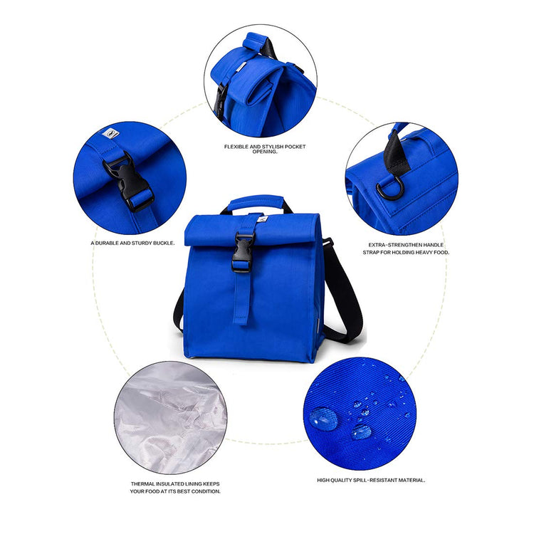 Insulated Lunch Bag Rolltop Lunch Box
