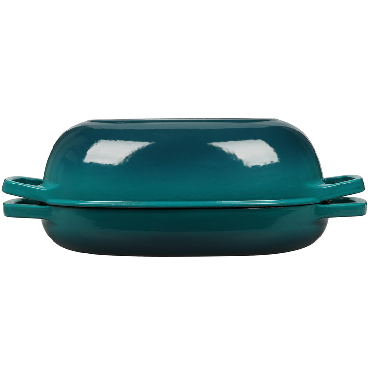 Enameled Cast Iron Oval Dutch Oven Pot with Lid