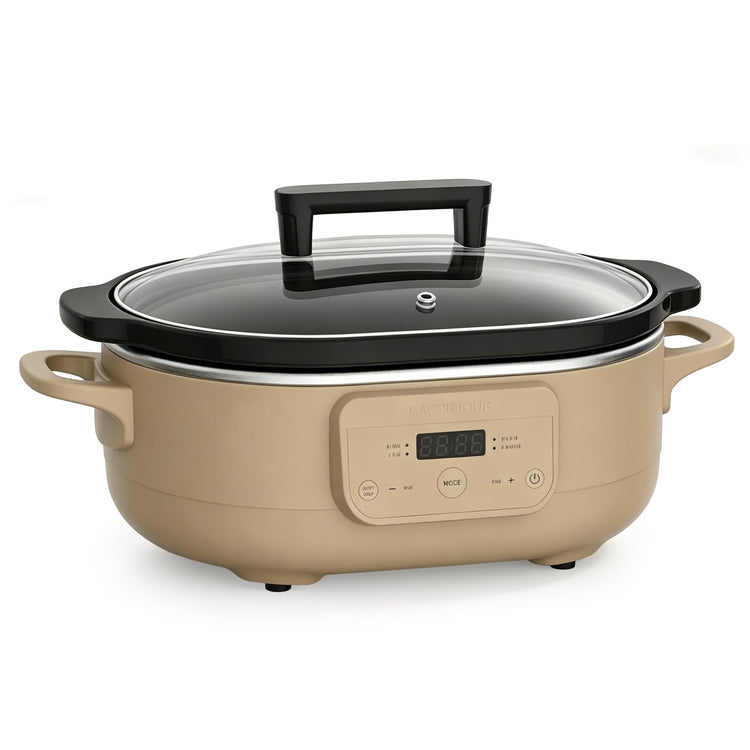 6 Quart Programmable Slow Cooker Removable Healthy Nonstick Pot