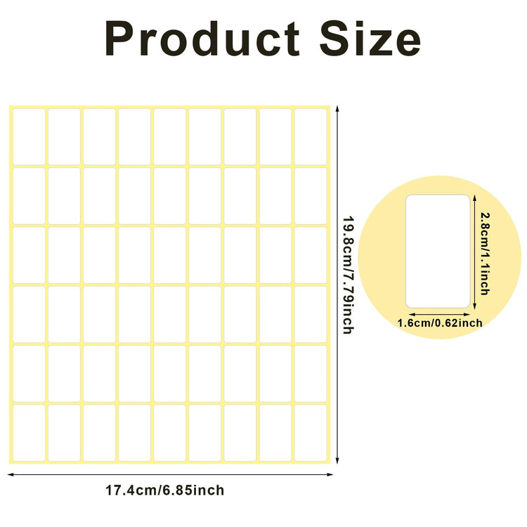 1620 Pcs File Folder Labels 0.6 x 1 Inch Blank Name Labels White Labels Stickers Writable Food Labels for Jars Boxes Envelopes School Office Kitchen (1620 Count)