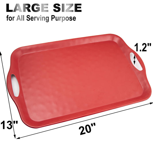 20x13 inch Extra Large Serving Tray with Handles (2 Count)