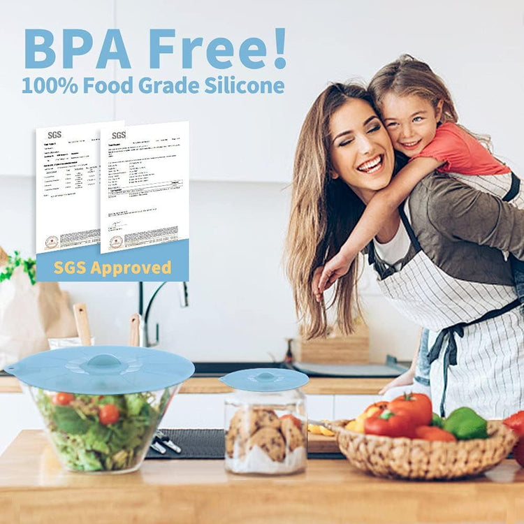 Silicone Bowl Covers - Silicone Covers for Food Storage Lids for Pots and Pans BPA Free Bowl Lids Universal Lid for Pots and Pans Microwave Food Cover for Cooking