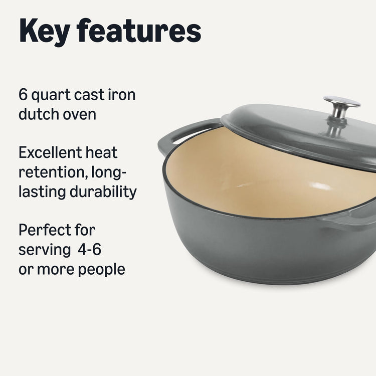Enameled Cast Iron Dutch Oven Pot with Lid