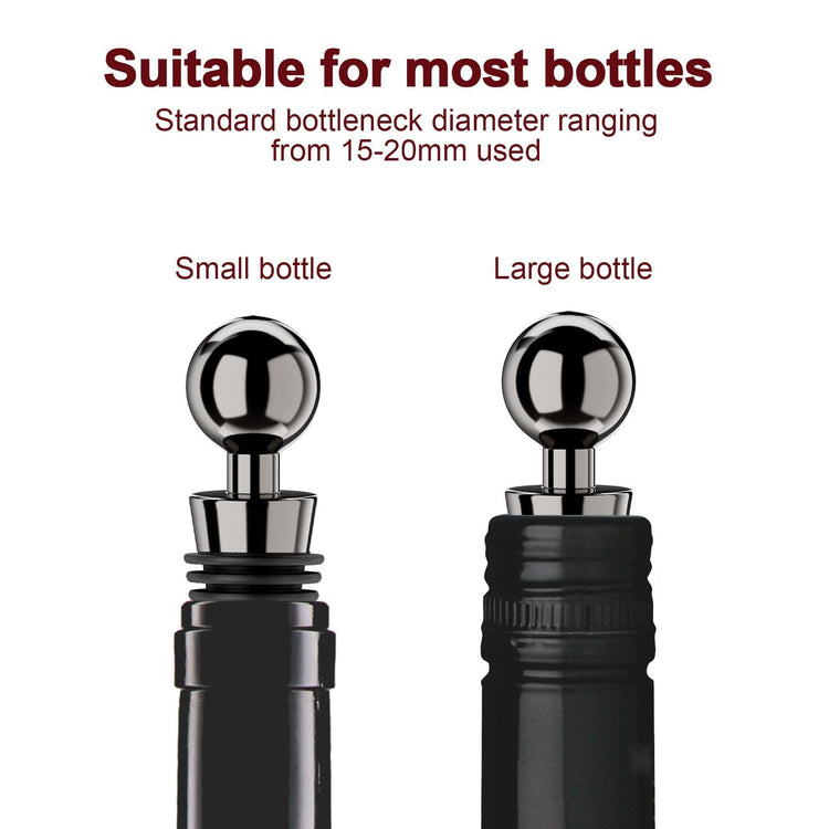 Vacuum Wine Bottle Stoppers 6Pcs (3 Count)