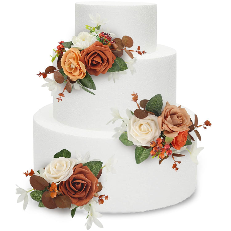 3Pcs Premade Cake Flowers (3 Count)