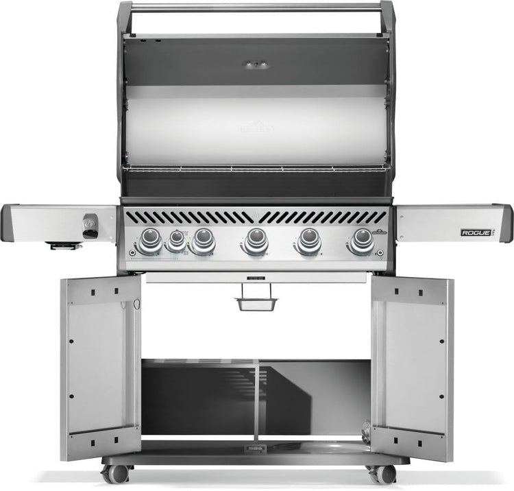 Napoleon Rogue PRO 625 Propane Gas Grill with Infrared Side Burner, Stainless Steel, Durable 6-Burner Gas BBQ