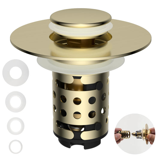 Universal Bathroom Sink Drain Stopper Hair Catcher