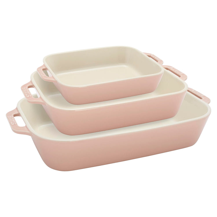 Ceramic 3 pc Rectangular Baking Dish Set (3 Count)