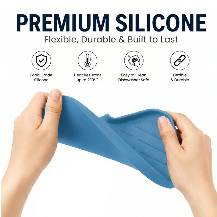 Silicone Soap Dish with Drain Spout