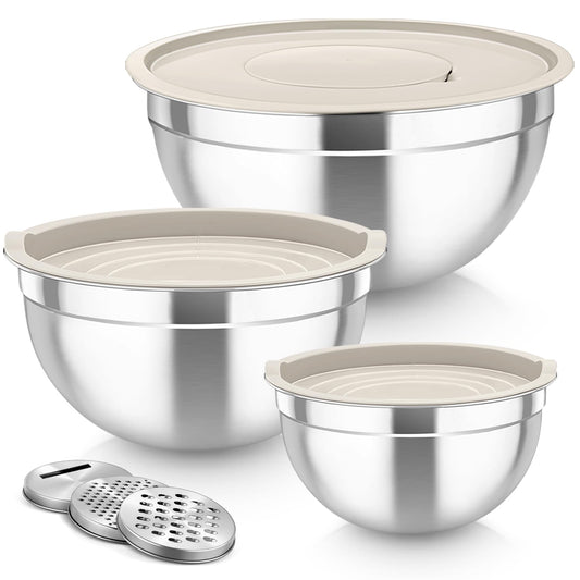 Mixing Bowls Stainless Steel Nesting Salad Bowls Set (6 Count)