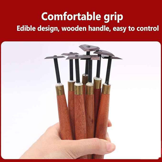 10-Piece Professional Pottery Trimming Tool Set, Ergonomic Ribbon Tools for Clay Sculpture, Craft Shaping & Soft Pottery, Comfortable Grip for Artisan Use