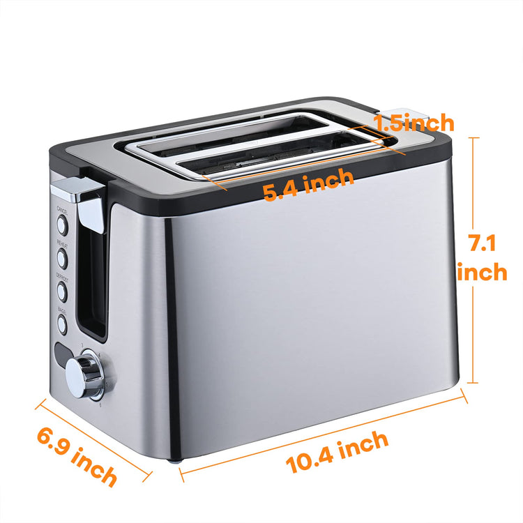 Toaster 2 Slice Stainless Steel Body