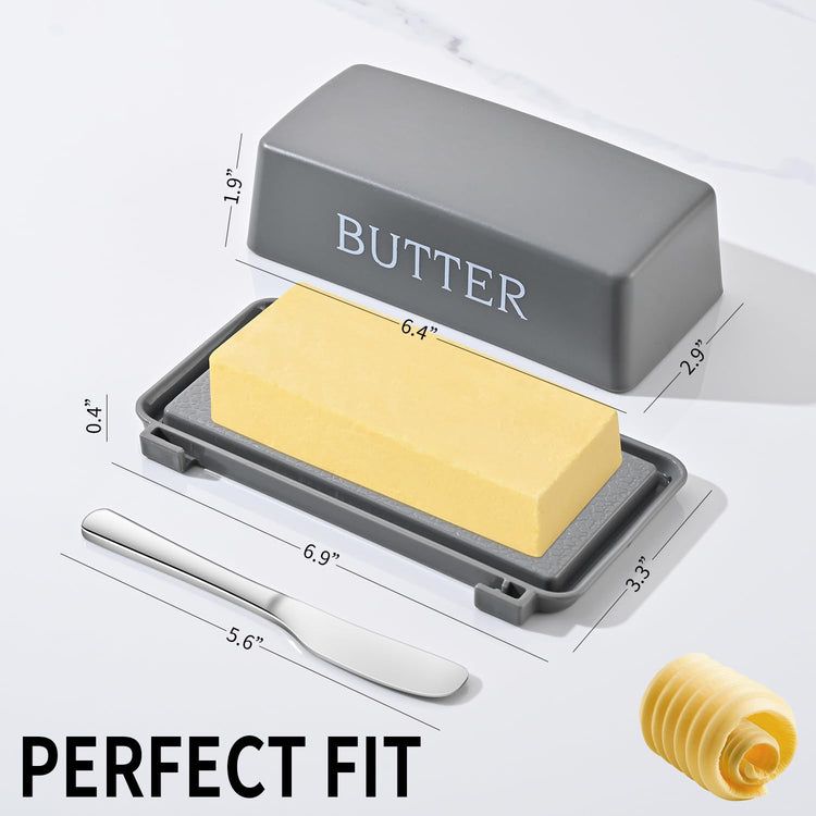 Butter Holder With Cover And Knife