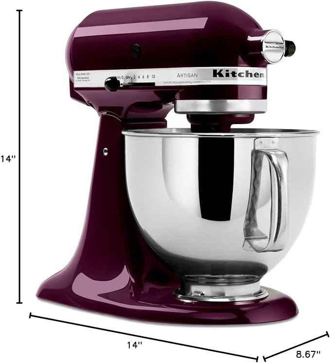 KitchenAid RRK150PB 5 Qt. Artisan Series - Plumberry (Renewed)