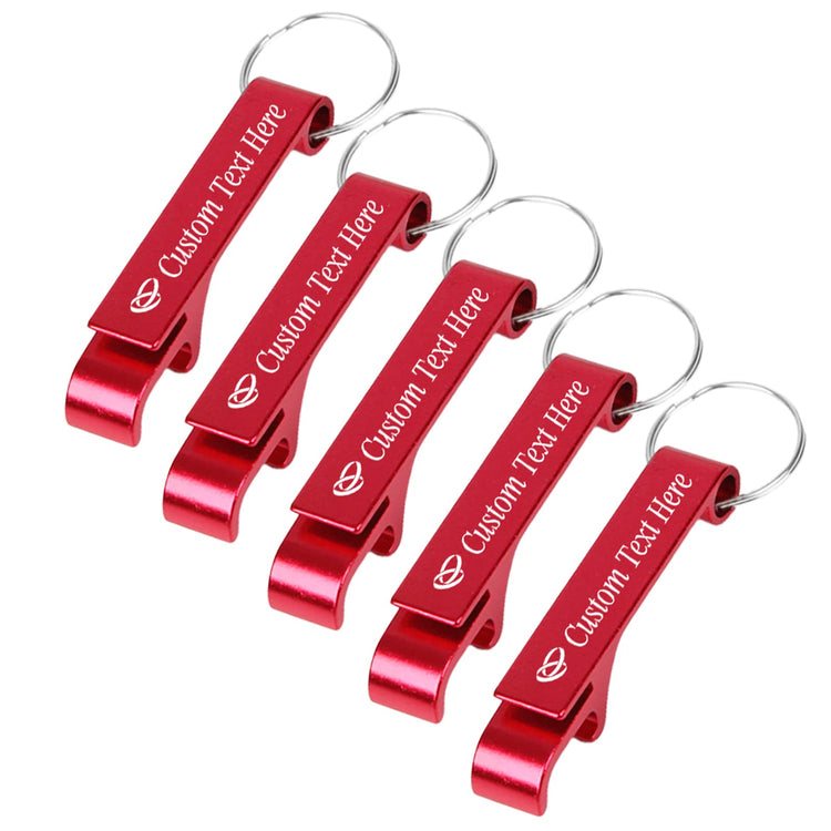 5PCS Personalized Bottle Opener Keychain Bulk Custom Beer Bottle Opener with Logo Text Engraved Wedding Bottle Opener Favors Customized Gifts for Guests Baby Shower Birthday Party (5 Count)