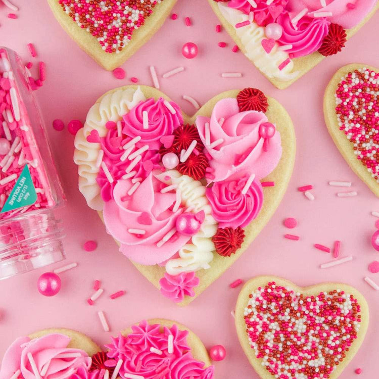 Valentines Day Heart Sprinkles Pink