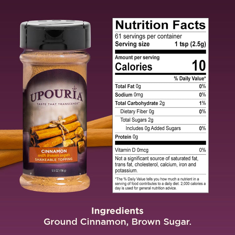 Cinnamon Brown Sugar Flavored Shakable Topping (5.5 Ounce)