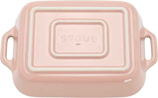 Staub Ceramic 3-pc Rectangular Baking Dish Set - Macaron Pastel Pink
