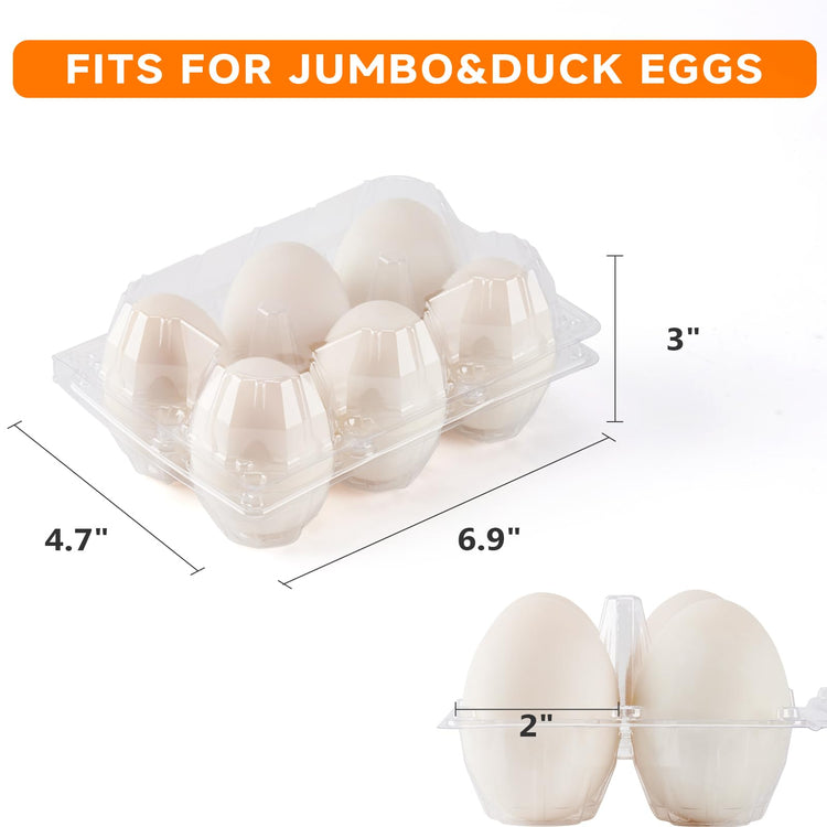 120Pack Jumbo Egg Cartons Duck Egg Cartons Extra Large Egg Containers XL Egg Tray Holders for Home Ranch Chicken Farm (120 Count)