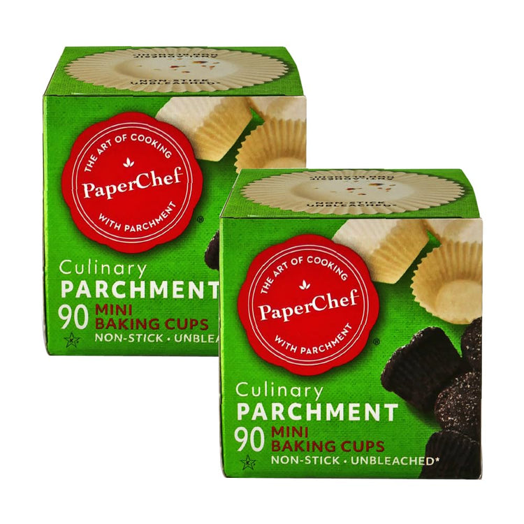Mini Parchment Baking Cups Nonstick Easy Release 90 Count 2 Pack