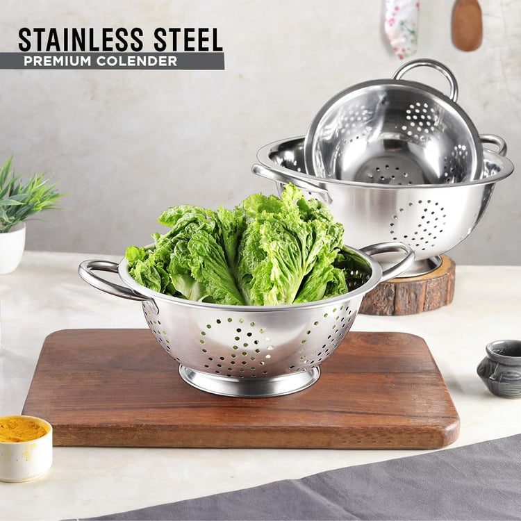 Set of 3 Stainless Steel Colanders (5 Count)