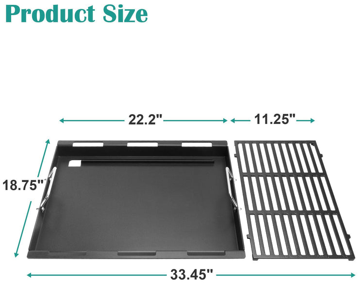 Griddle Inserts & Grate for Weber Genesis II 400 Series Grills