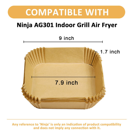 200Pcs Air Fryer Liner Disposable Parchment Paper for Ninja Grill AG301 (200 Count)