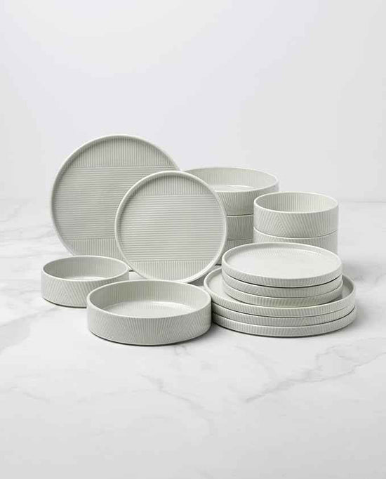 Lenox 897949 Modulus 16-Piece Dinnerware Set, Vapor