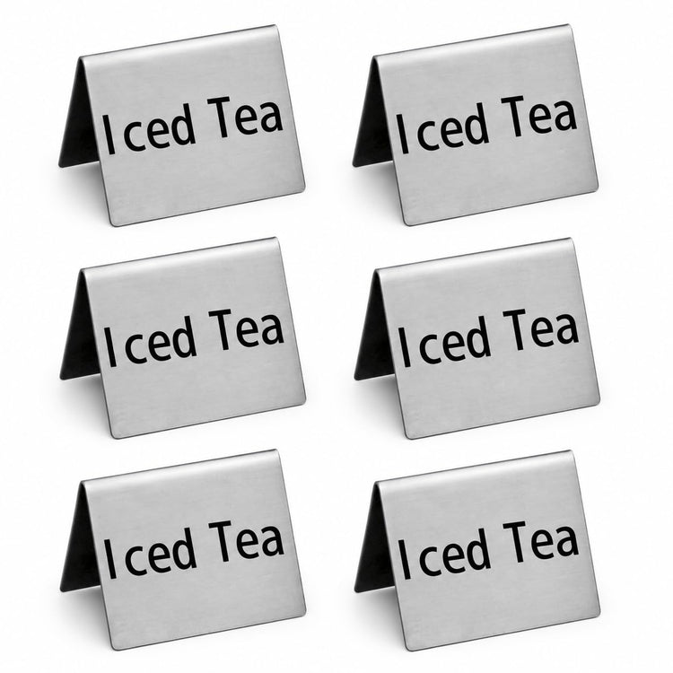 Stainless Steel Table Tent Sign (6 Count)