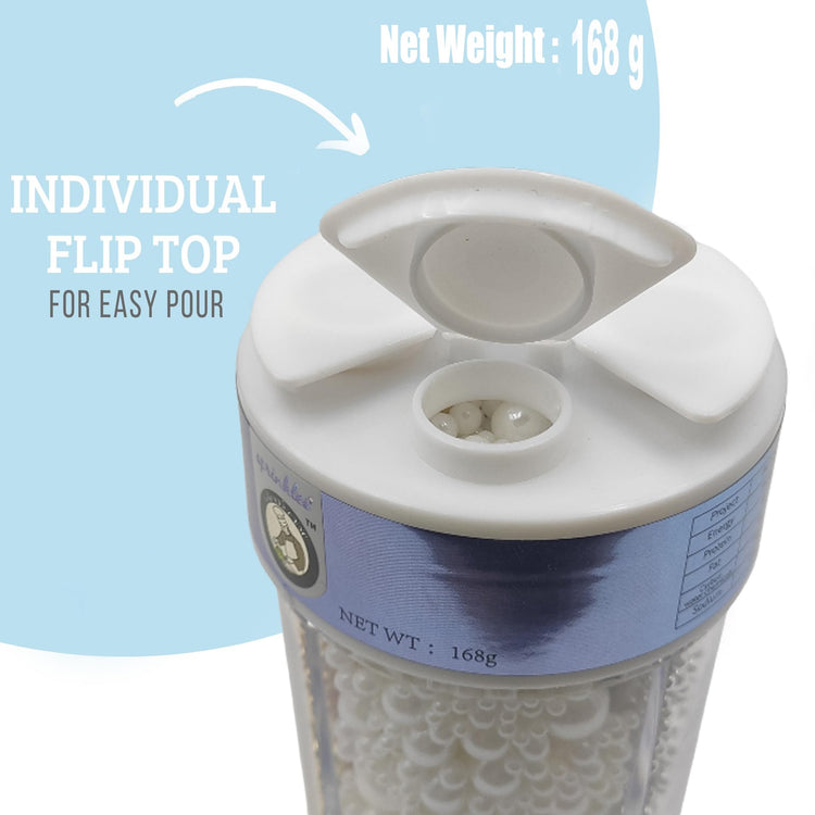Edible 4 in1 Pearls Sugar Sprinkles 6 oz (6 Ounce)