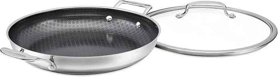 Cuisinart FusionPlus Hybrid Nonstick Stainless Steel Cookware, 12-Inch Everyday Pan with Cover, PFAS-Free PURELYSEAR Ceramic Technology, Scratch Proof, Wide Grip Handles, Dishwasher Safe