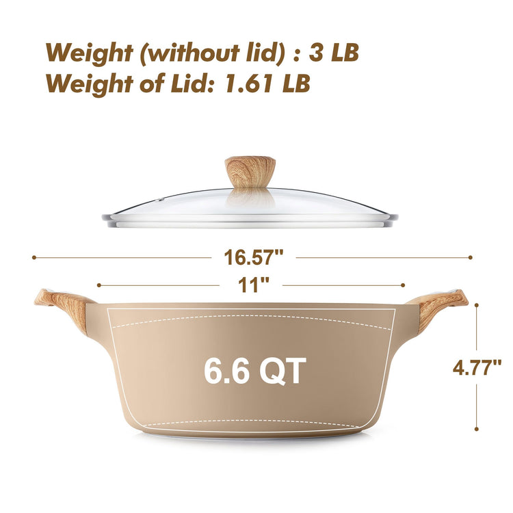 Ceramic Nonstick Stock Pot with Lid