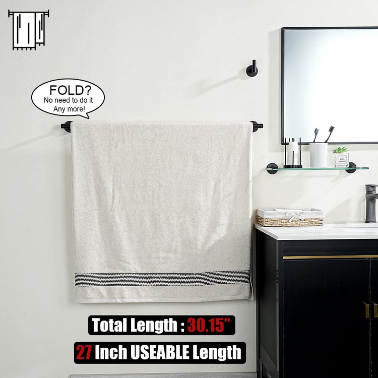 Black Bath Towel Bar