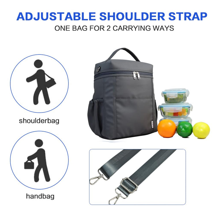 NOL Insulated Lunch Bags for Women Cooler Bag Lightweight Nylon Waterproof Lunch Box for Work