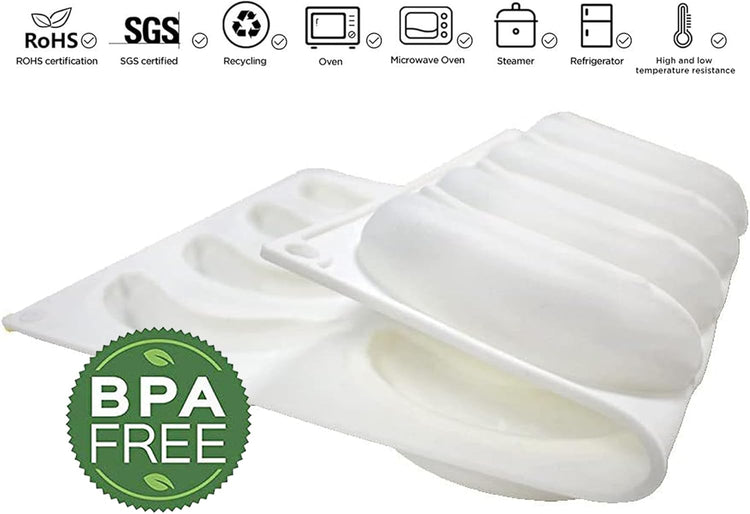 OCPO KITCHEN 3D Banana Shape Silicone Molds for Baking Mousse Cake, 3D Silicone Baking Mold for Candy Pastry Chocolate Truffle Cupcake Jelly Cookie Pudding Cake Decoration Mold, 12-Cavity