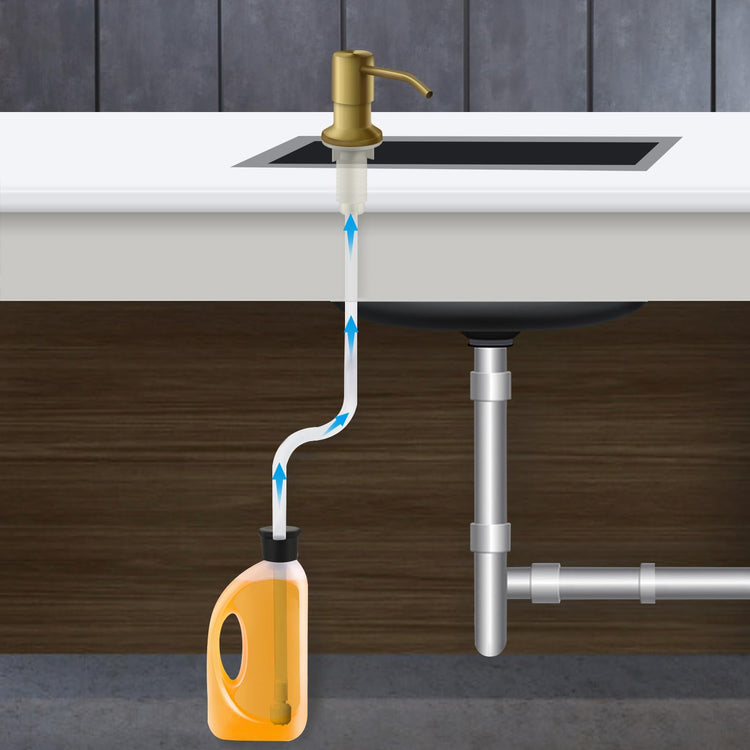 Soap Dispenser for Kitchen Sink and Extension Tube Kit